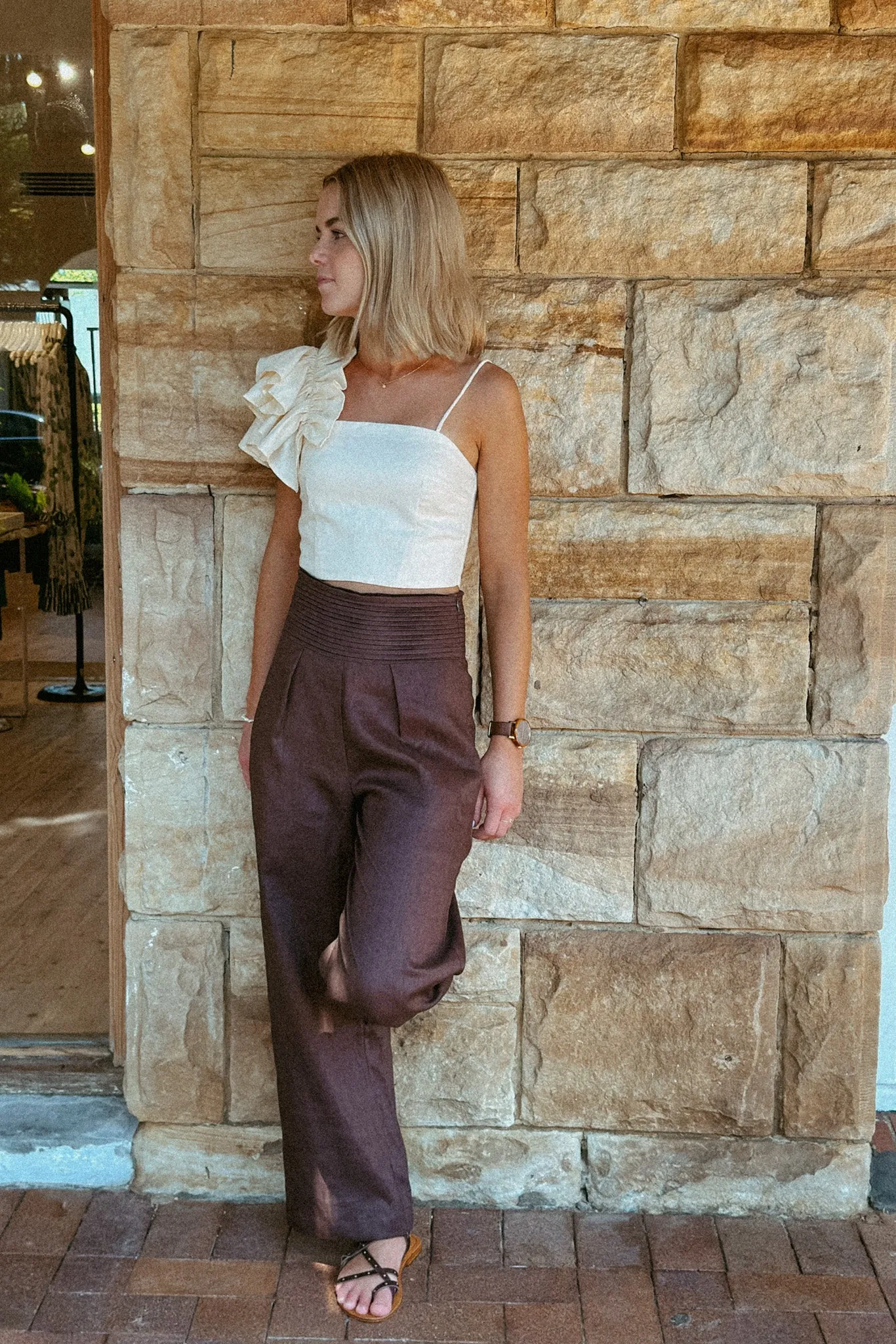 THE MONTE TUXEDO PANT BROWN