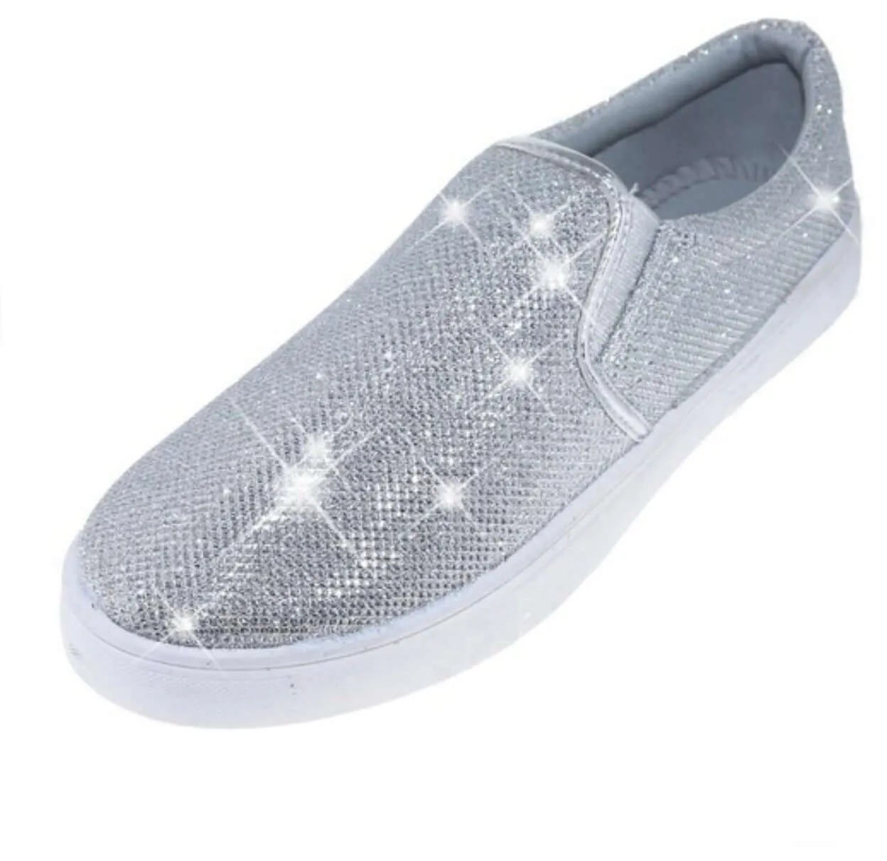 The Queen Tennis Shoes: Sparkly Slip On Tennis Shoes