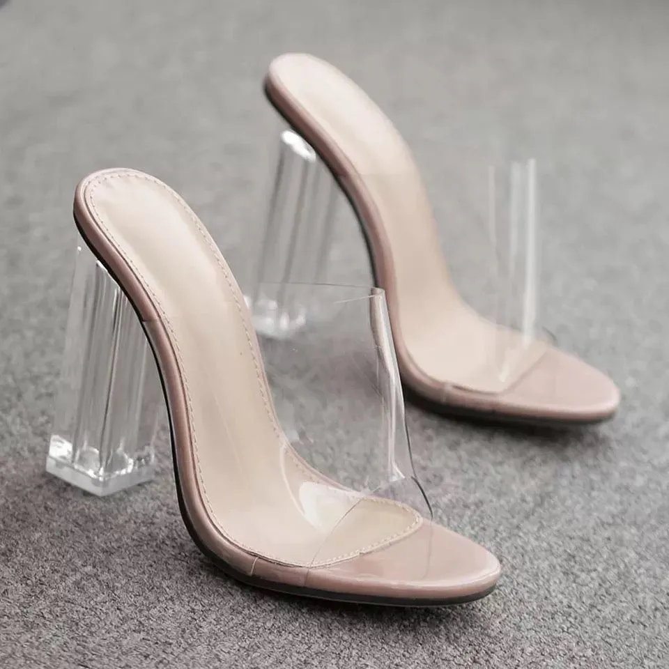 Transparent Clear High Heels Sandals