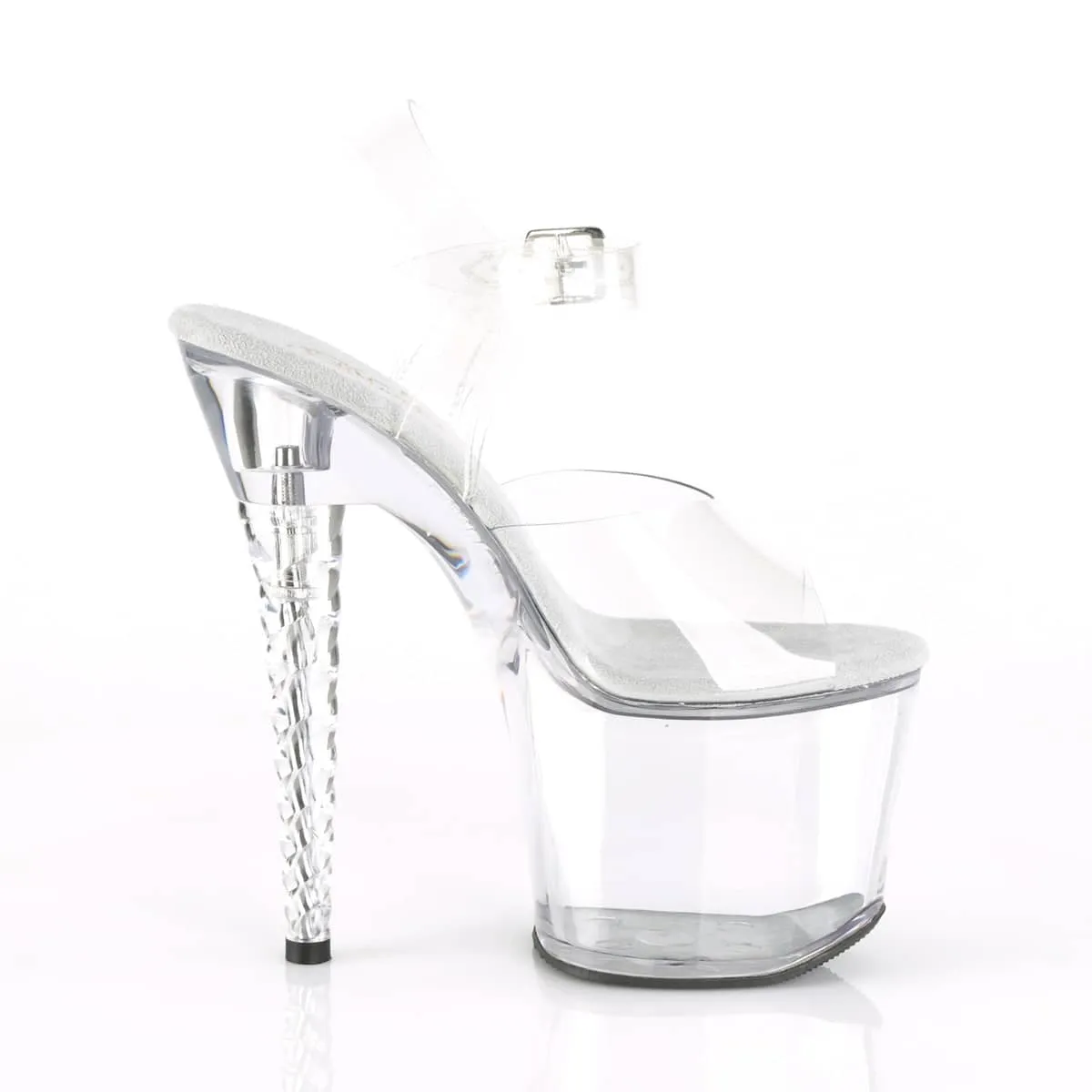 UNICORN-708 Clear Ankle Peep Toe High Heel