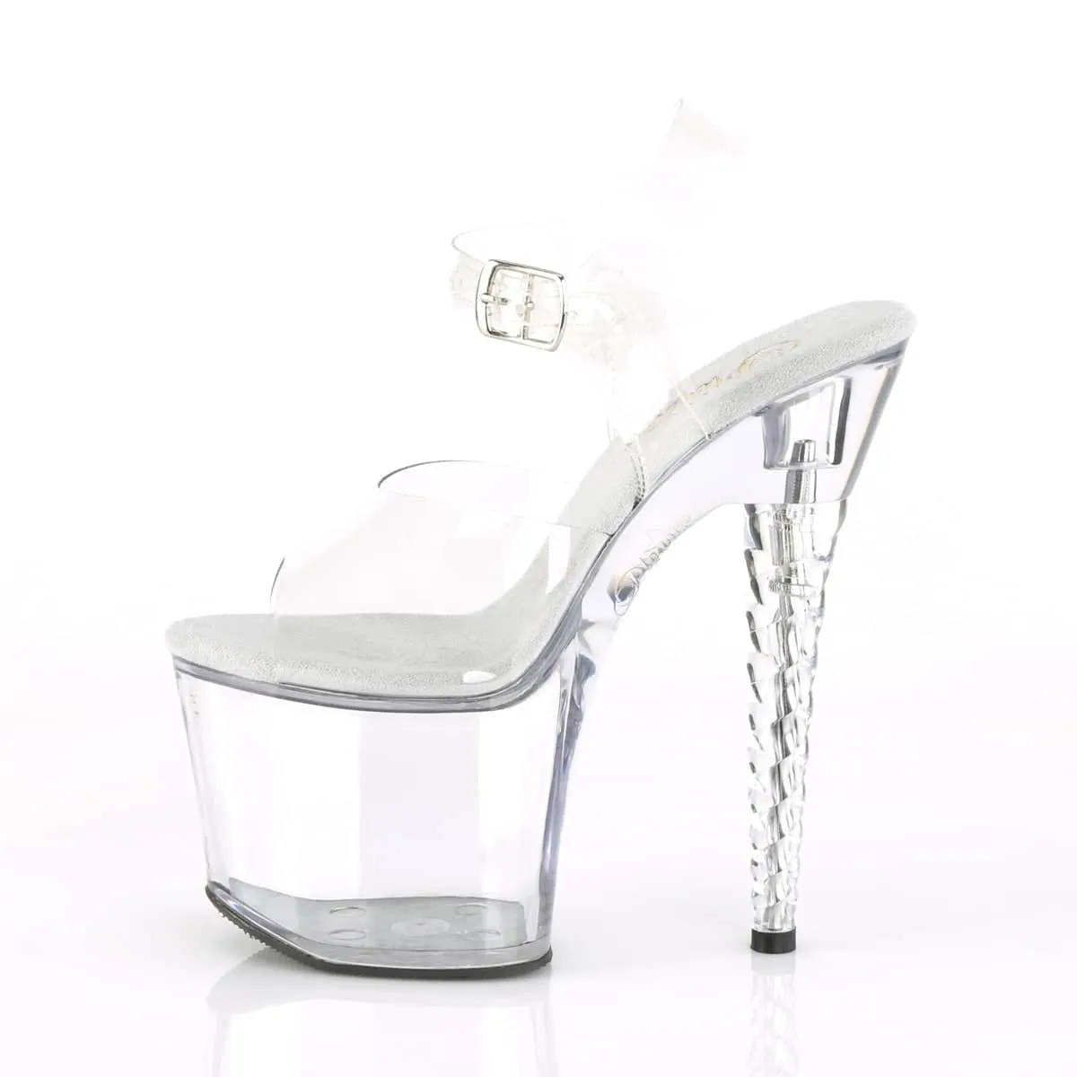UNICORN-708 Clear Ankle Peep Toe High Heel