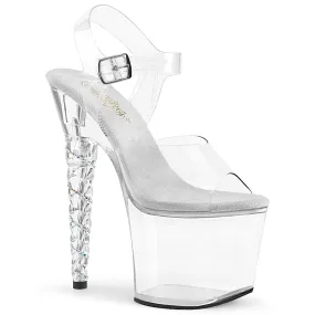 UNICORN-708RSH Clear 7 Inch Unicorn Heel Stripper Shoes
