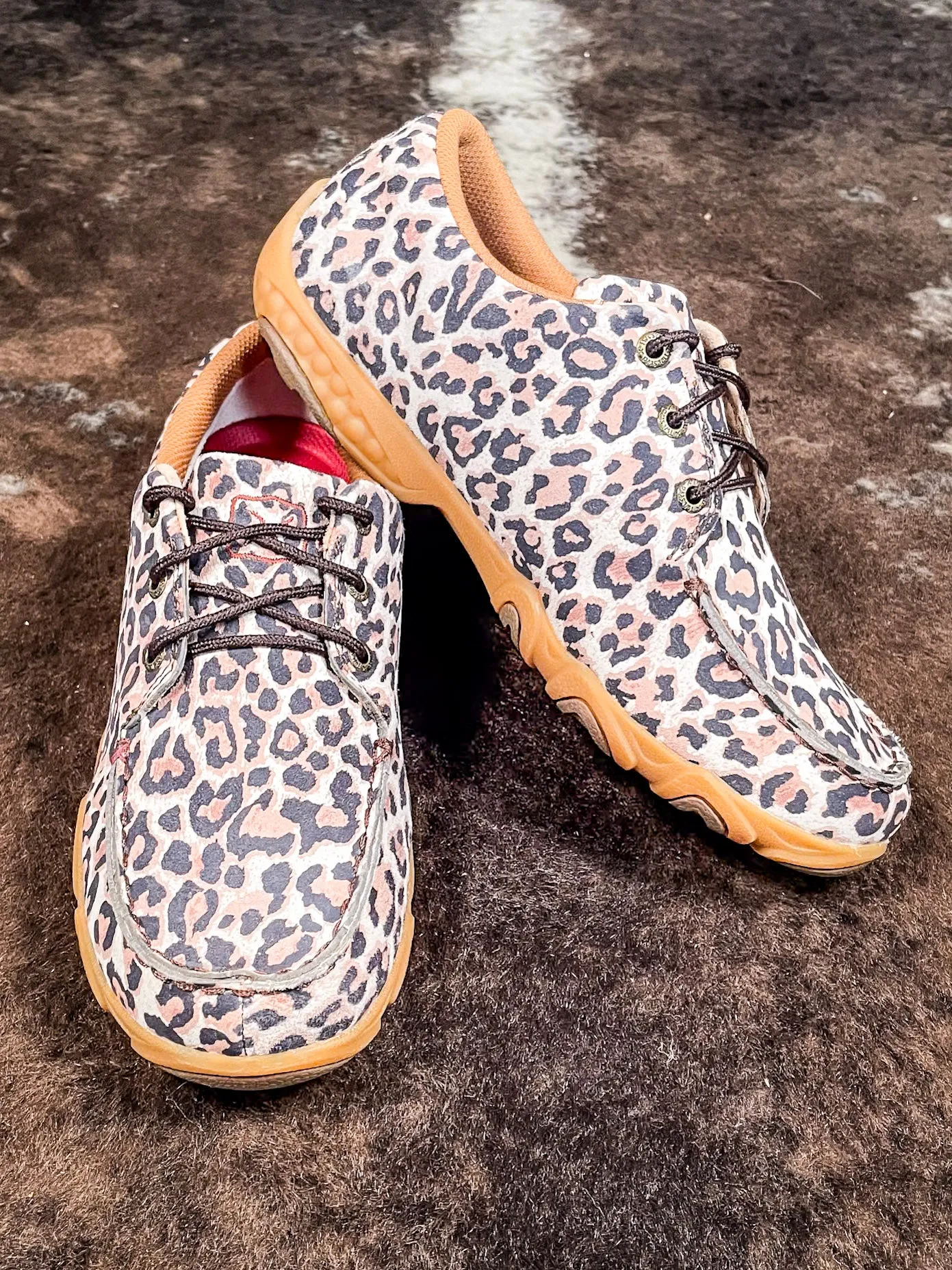 Winny Twisted X Boat Shoe Driving Moc - Leopard