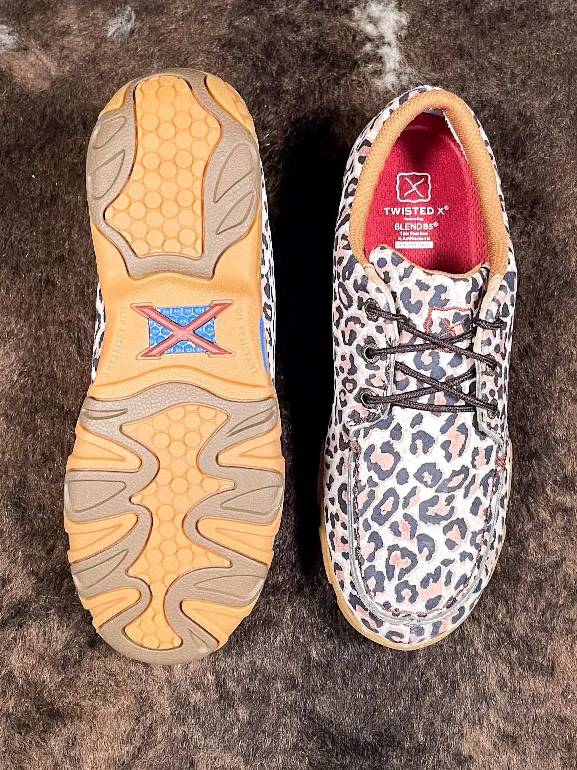 Winny Twisted X Boat Shoe Driving Moc - Leopard