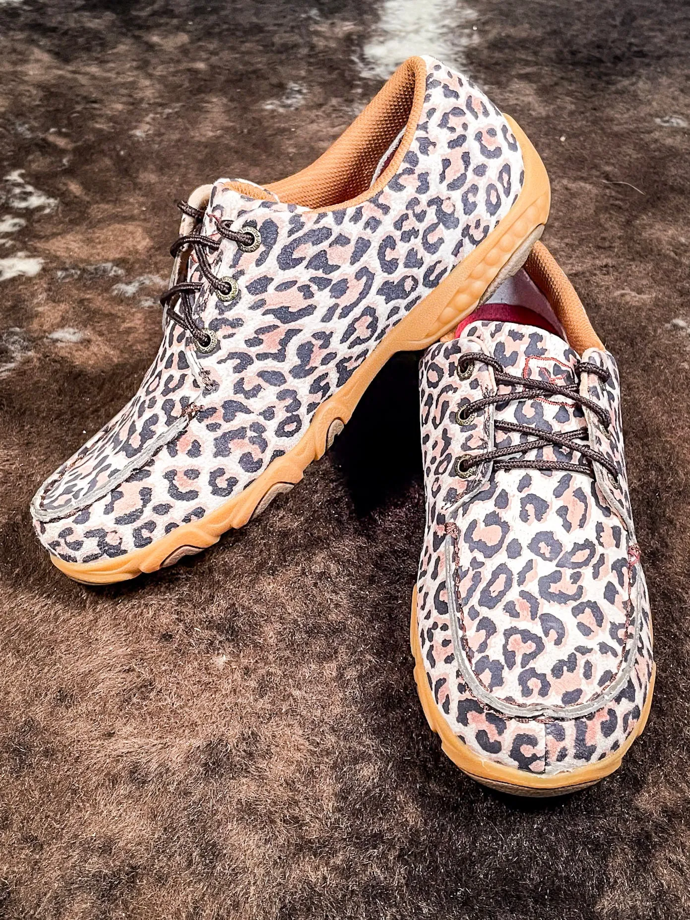 Winny Twisted X Boat Shoe Driving Moc - Leopard