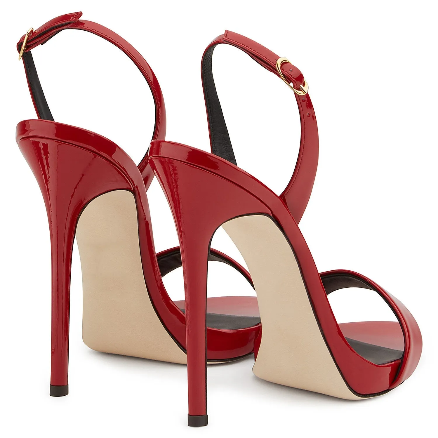Women's Patent Leather Slingback Stiletto Sandals