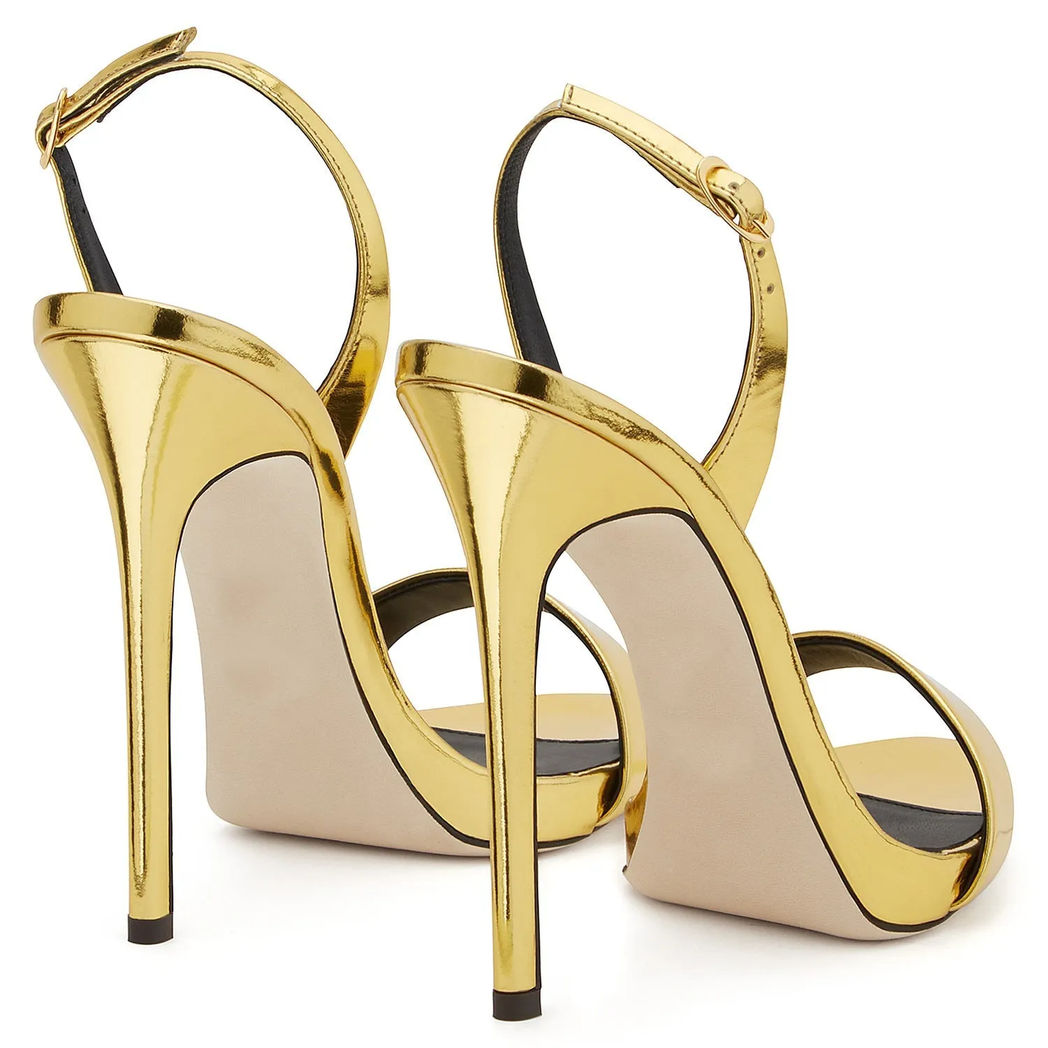 Women's Patent Leather Slingback Stiletto Sandals