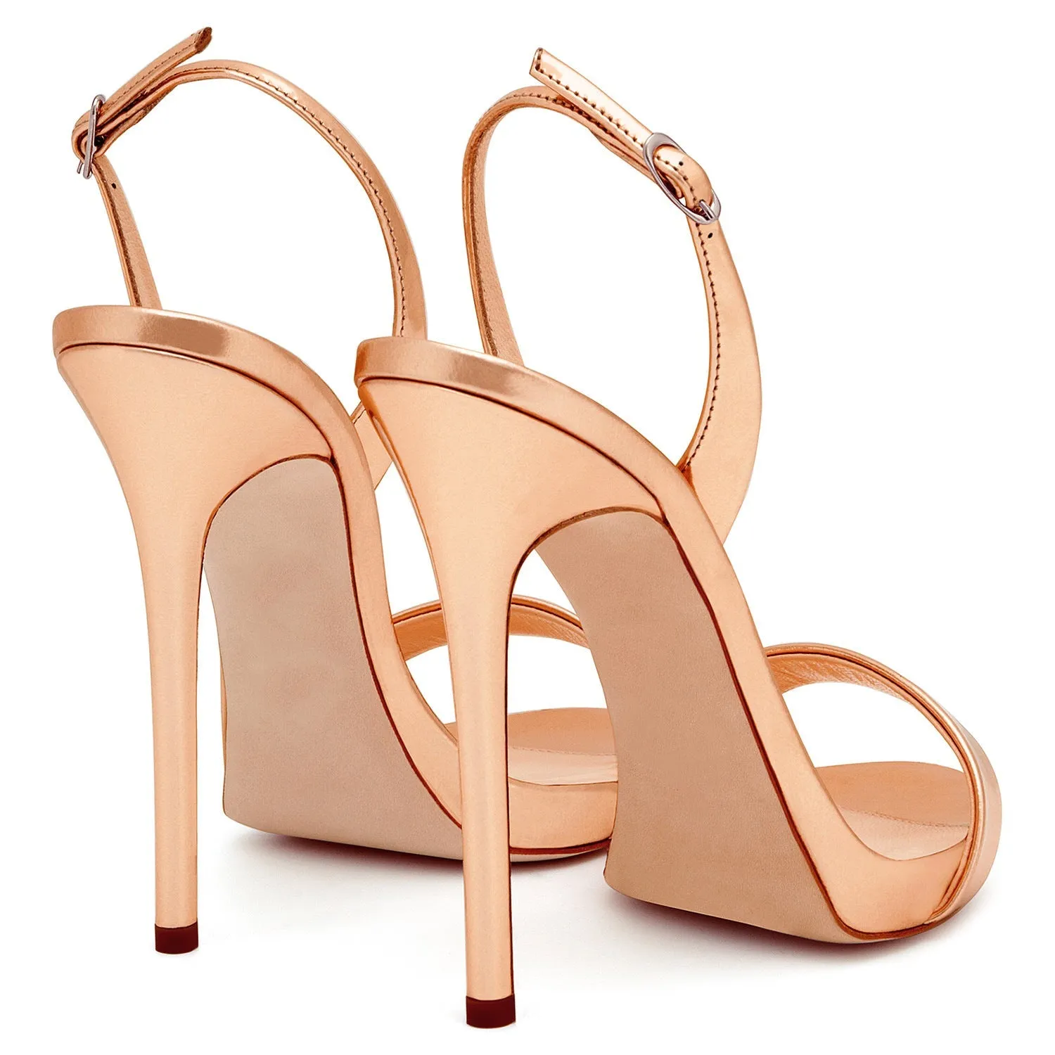 Women's Patent Leather Slingback Stiletto Sandals