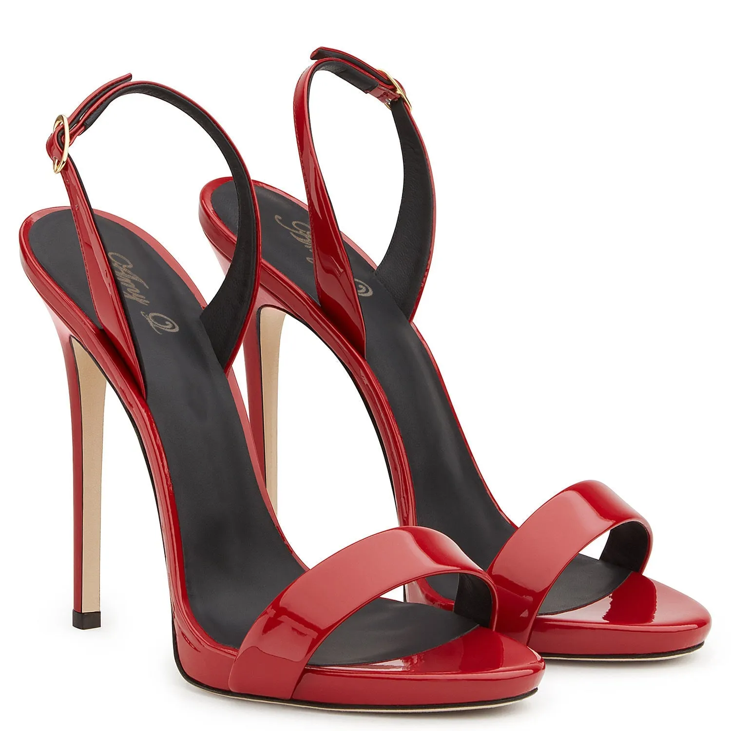 Women's Patent Leather Slingback Stiletto Sandals