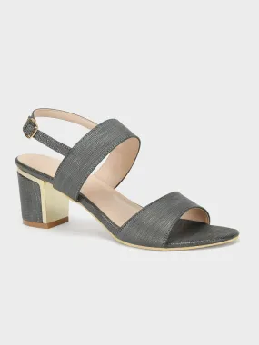 Women's "SAMRAC" Shimmer Heel Sandals